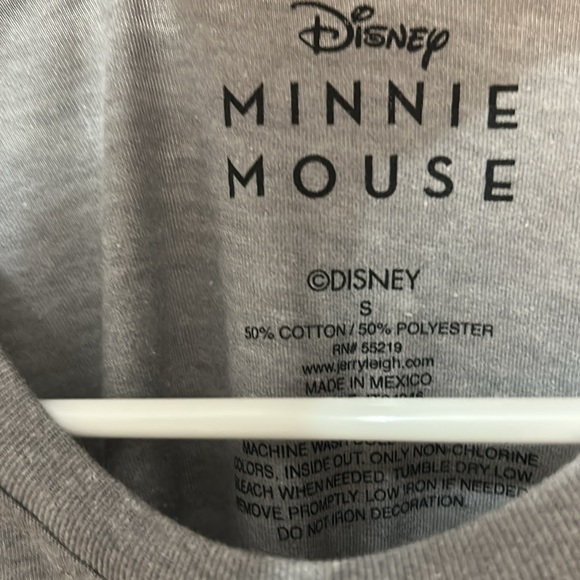 Disney Minnie Mouse Short Sleeve Tee shirt, size small gray women’s NWT - Picture 3 of 6